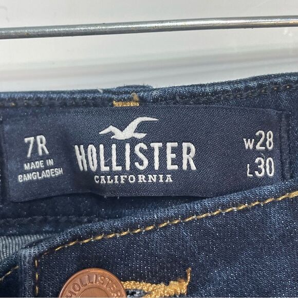 5 for $25🔥Hollister Distressed Raw Hem Skinny Jeans Size 7R (28W/30L) - Picture 4 of 7